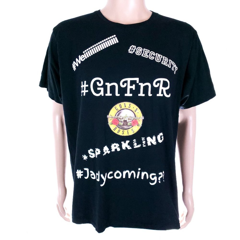 Anvil Men Shirt 100% Organic Cotton Guns & Roses Size XL